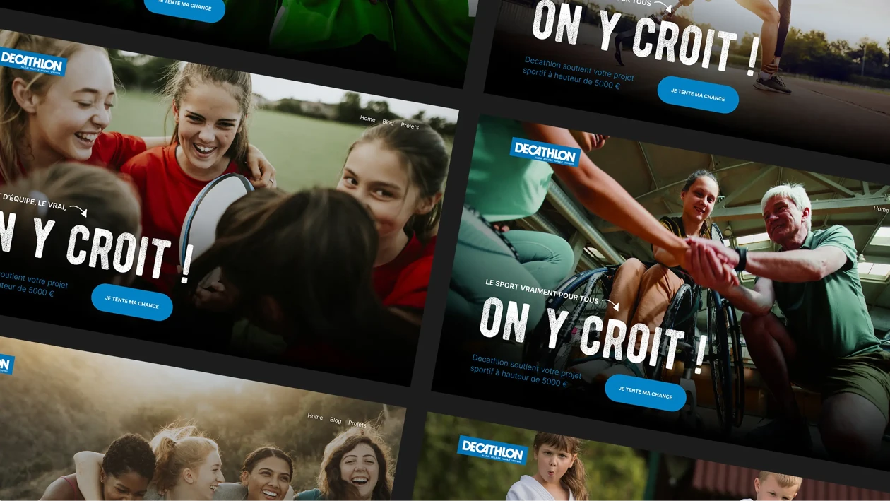 Sample of the Decathlon's website