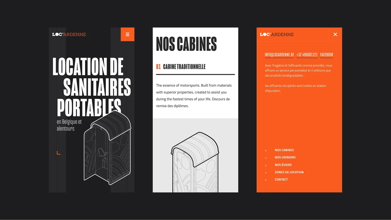 Sample of the Locardenne's website
