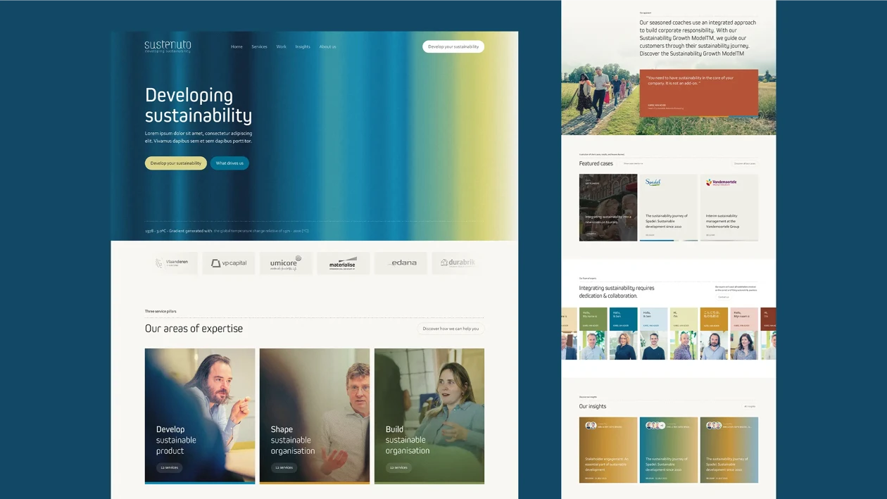 Sample of the Sustenuto's website