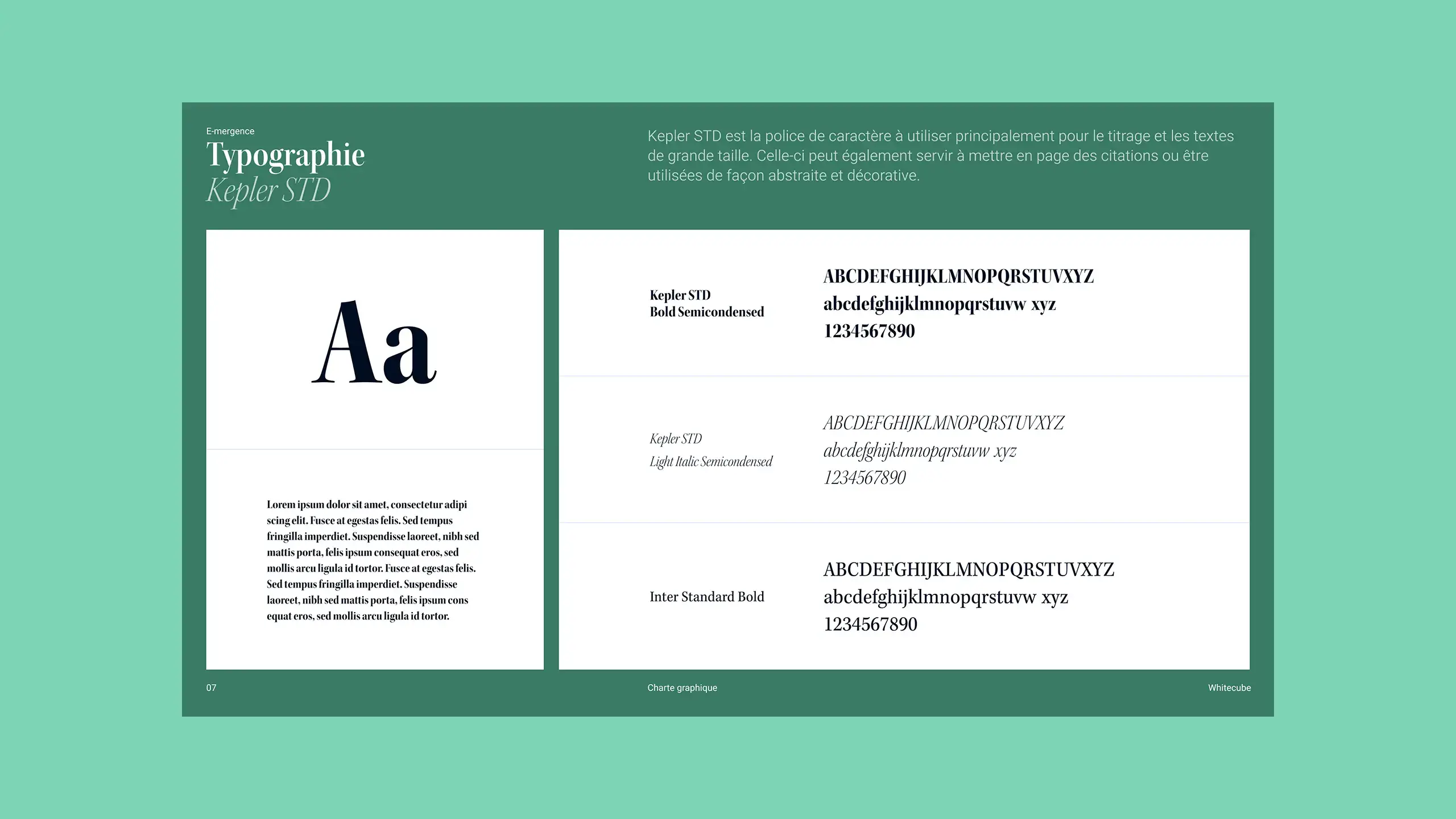 Sample from the "Typography" chapter of the graphic charter