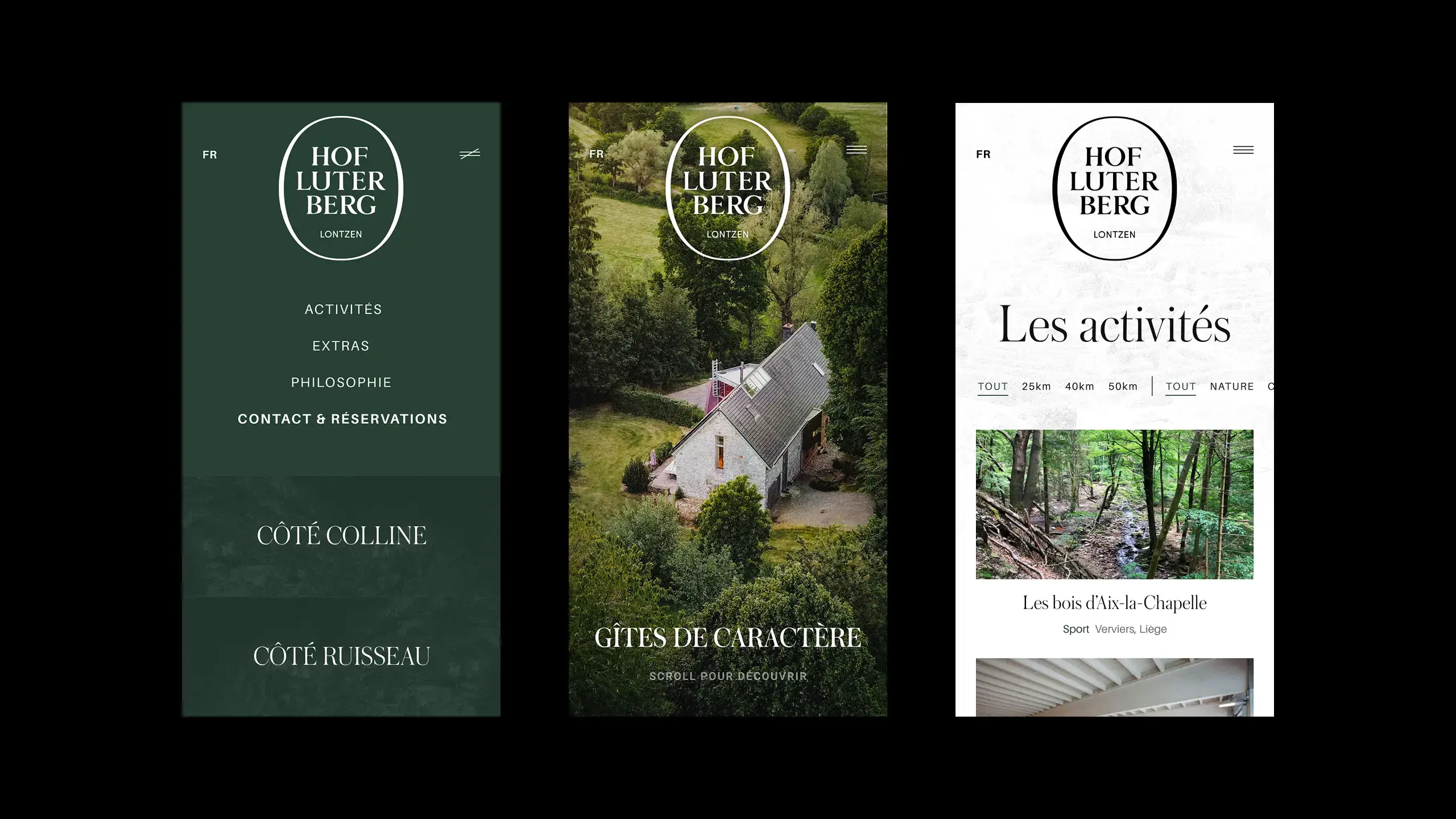 Captures d’écran du site mettant en avant l’aspect responsive du site